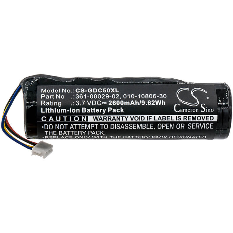 3.7V, 2600mAh, Li-ion Battery fits Garmin, Alpha, Alpha 100, 9.62Wh