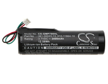 3.7V, 3400mAh, Li-ion Battery fits Garmin, Pro 550 Handheld, Pro 70 Dog Transmitter, 12.58Wh