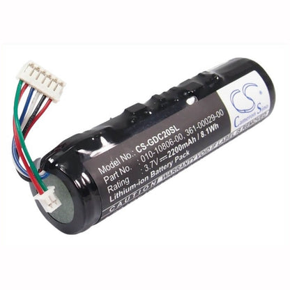 3.7V, 2200mAh, Li-ion Battery fits Garmin, Astro System Dc20, Dc20, 8.14Wh