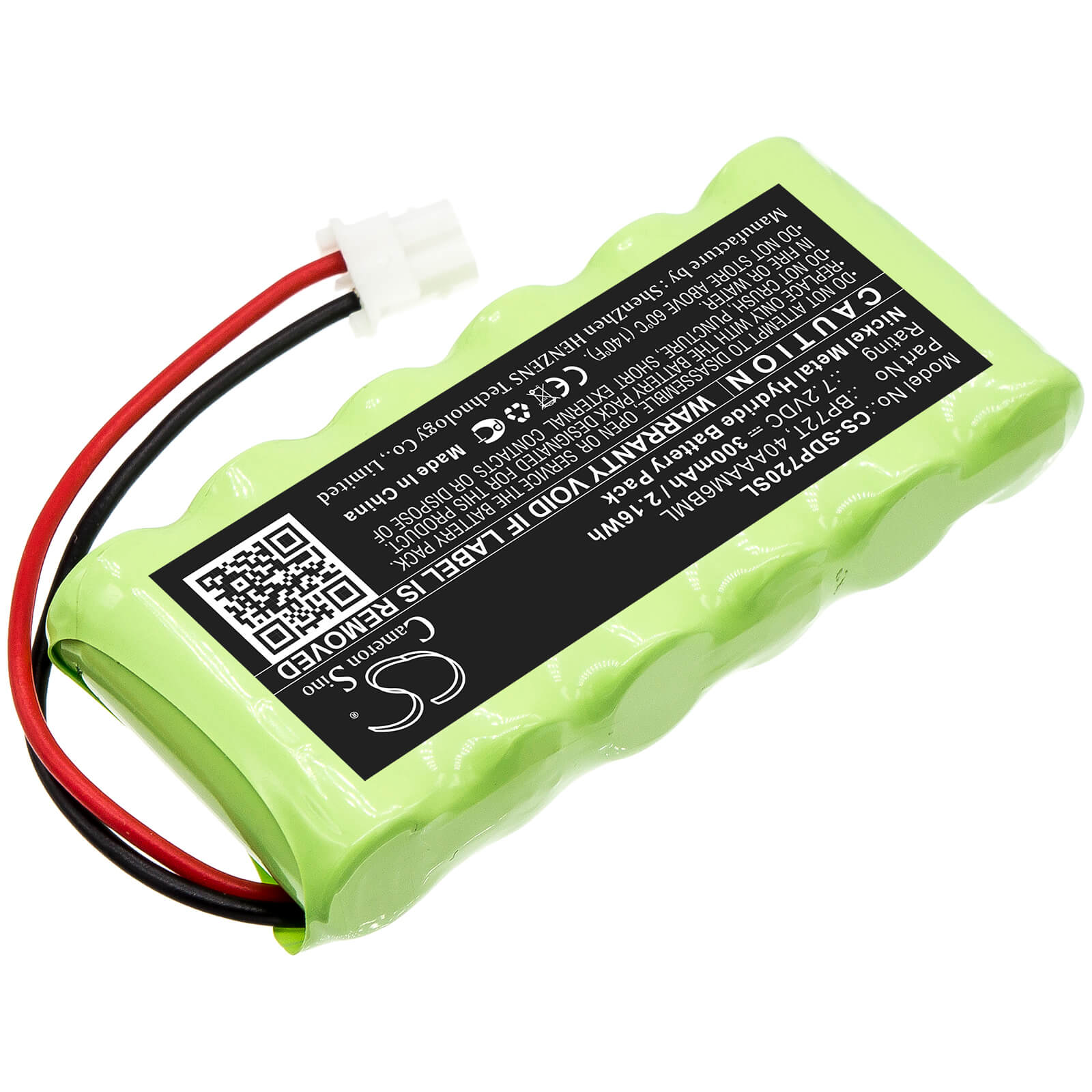 7.2V, 300mAh, Ni-MH Battery fits Dogtra, Deluxe Bird Launcher Transmitt, 2.16Wh