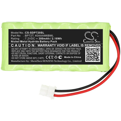 7.2V, 300mAh, Ni-MH Battery fits Dogtra, Deluxe Bird Launcher Transmitt, 2.16Wh