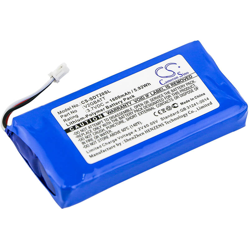 3.7V, 1600mAh, Li-Polymer Battery fits Sportdog, Tek 2.0 Gps Collar, Tek-2l, 5.92Wh