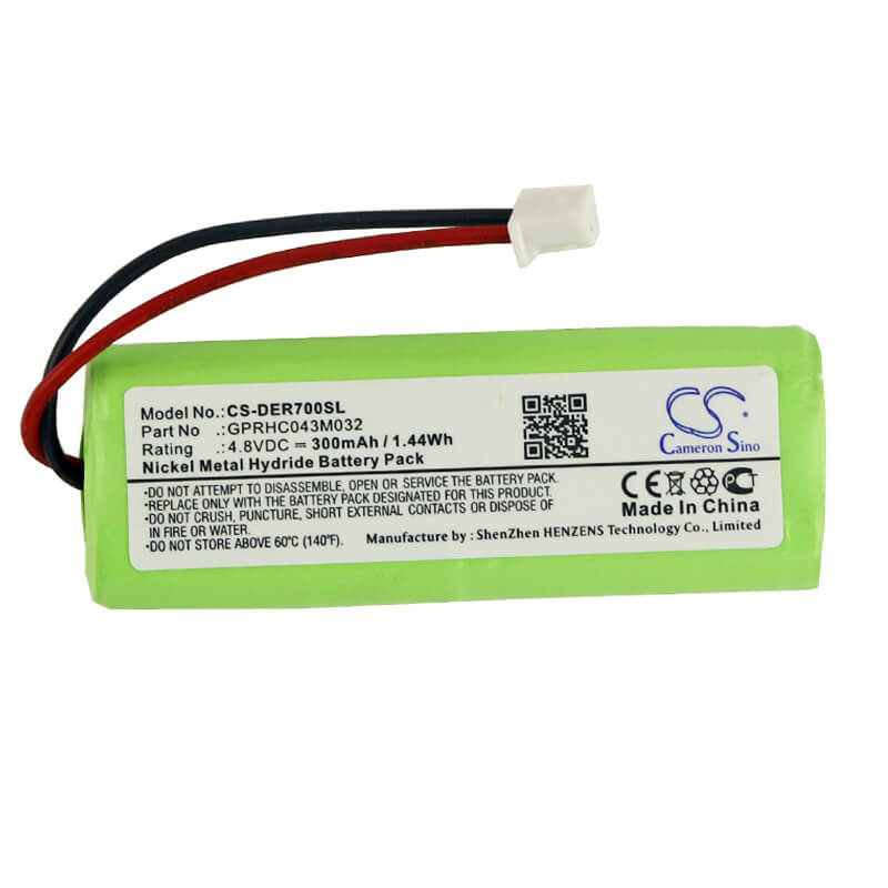 4.8V, 300mAh, Ni-MH Battery fits Educator, 1200a Receiver, 1200ts Receiver, 1.44Wh