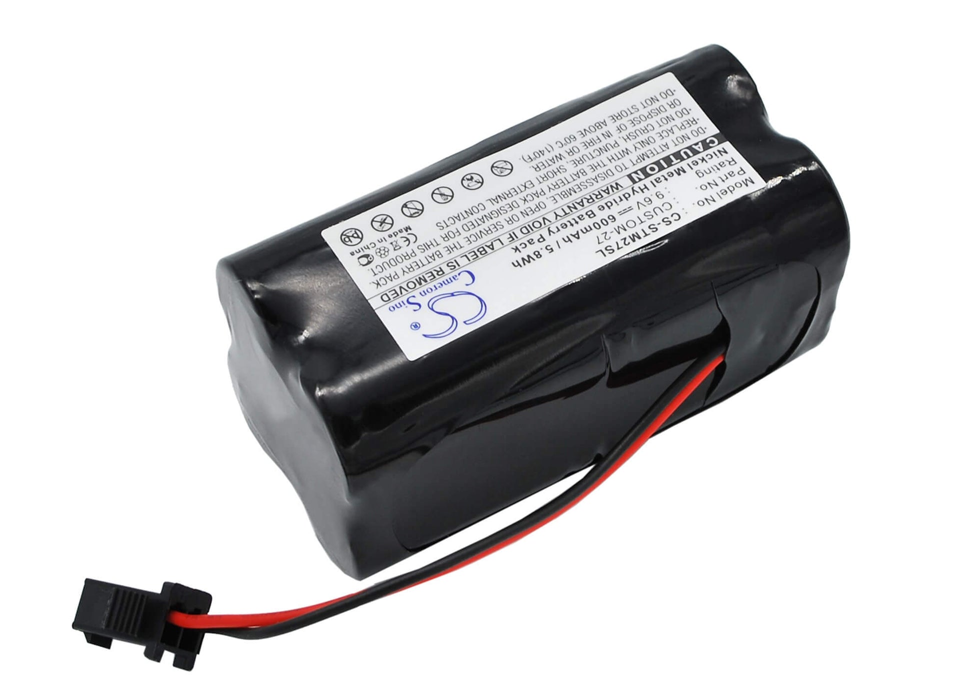 9.6V, 600mAh, Ni-MH Battery fits Tri-tronics, 1016200, 5.76Wh
