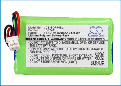 7.4V, 800mAh, Li-Polymer Battery fits Dogtra, 2500b Transmitter, 2500t Transmitter, 5.92Wh