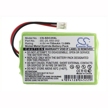 4.8V, 750mAh, Ni-MH Battery fits Kinetic, Mh750pf64hc, 3.6Wh