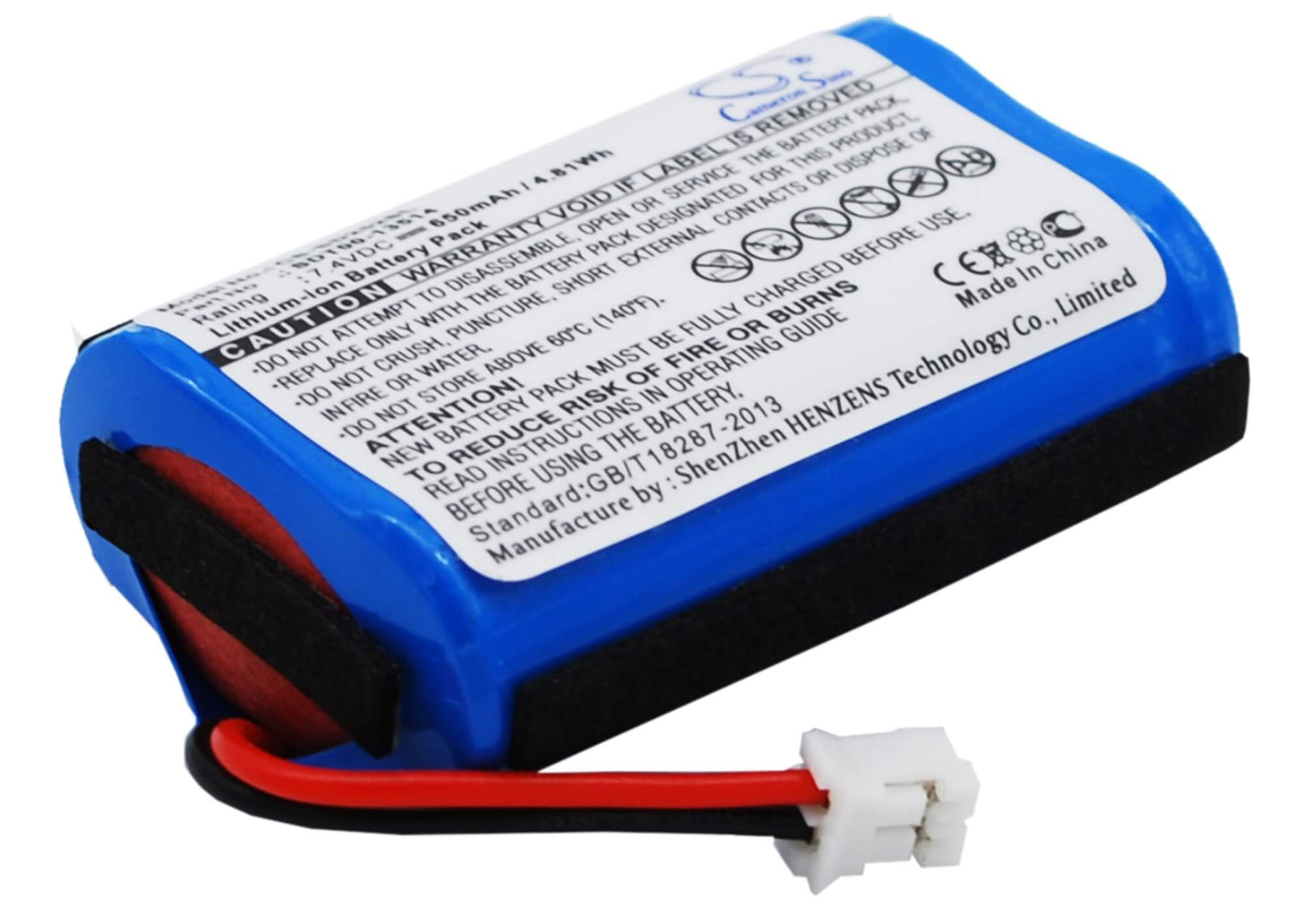 7.4V, 650mAh, Li-ion Battery fits Sportdog, Prohunter 2525, Prohunter 2525 Transmitter, 4.81Wh