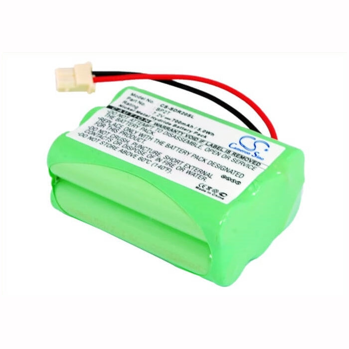 7.2V, 700mAh, Ni-MH Battery fits Dogtra, 1400 Transmitter, 1400ncp Transmitter, 5.04Wh