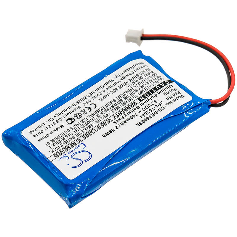3.7V, 700mAh, Li-Polymer Battery fits Educator, Et-400 Transmitters, Et-402 Transmitters, 2.59Wh