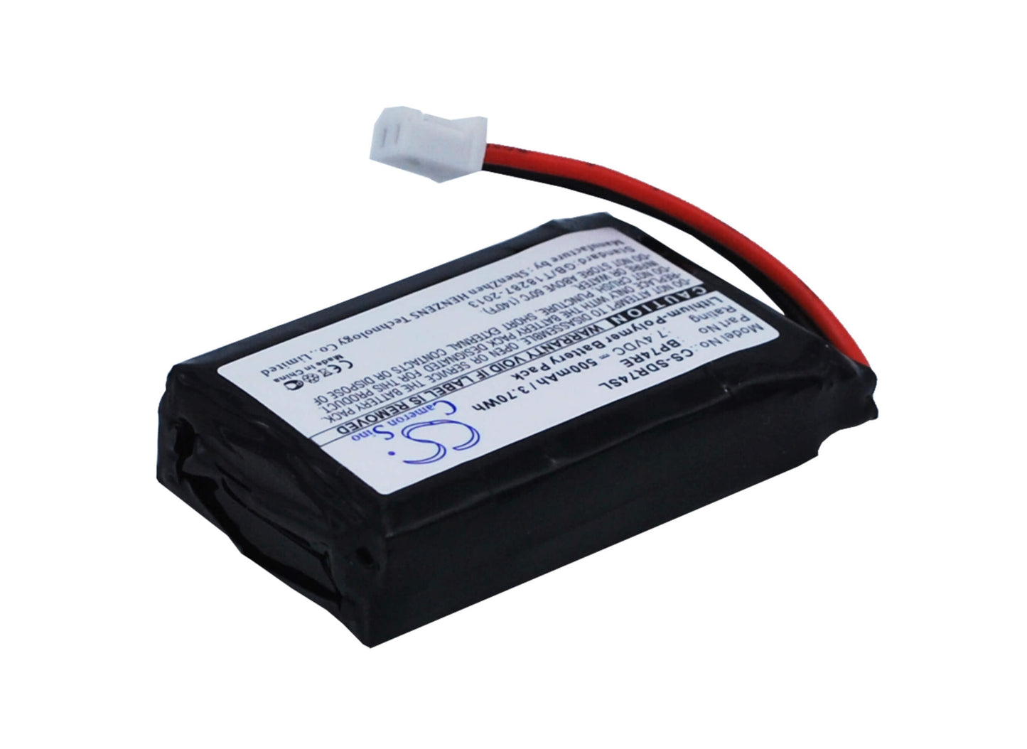 7.4V, 500mAh, Li-Polymer Battery fits Dogtra, Edge Collar, Edge Receiver, 3.7Wh