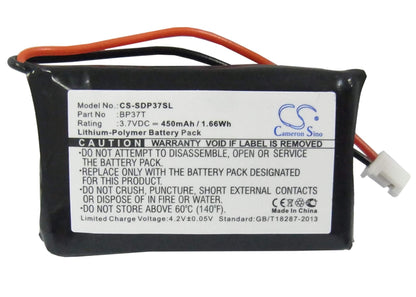 3.7V, 450mAh, Li-Polymer Battery fits Dogtra, Da210, Iq Plus Remote Transmitter, 1.665Wh