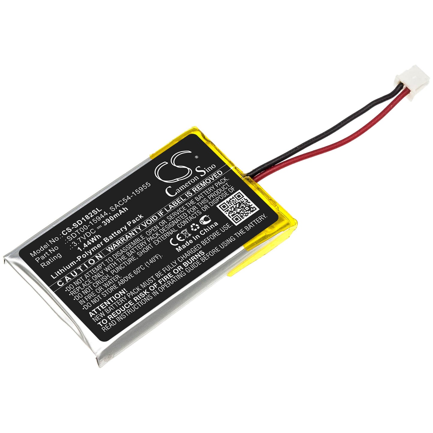 3.7V, 390mAh, Li-Polymer Battery fits Sportdog, Houndhunter 3225, Prohunter 2525, 1.443Wh