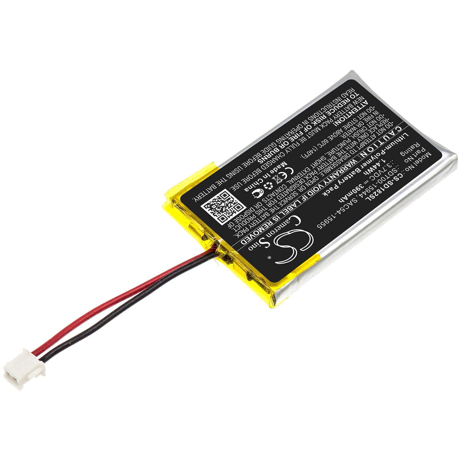 3.7V, 390mAh, Li-Polymer Battery fits Sportdog, Houndhunter 3225, Prohunter 2525, 1.443Wh