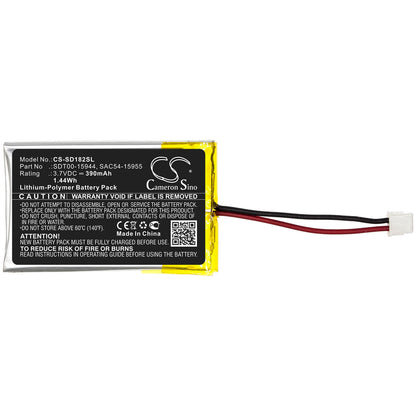 3.7V, 390mAh, Li-Polymer Battery fits Sportdog, Houndhunter 3225, Prohunter 2525, 1.443Wh