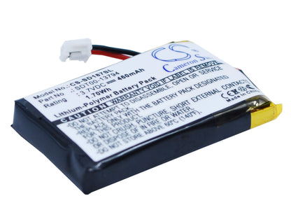 3.7V, 460mAh, Li-Polymer Battery fits Sportdog, Sd-1875, Sd-1875 Remote Beeper, 1.702Wh