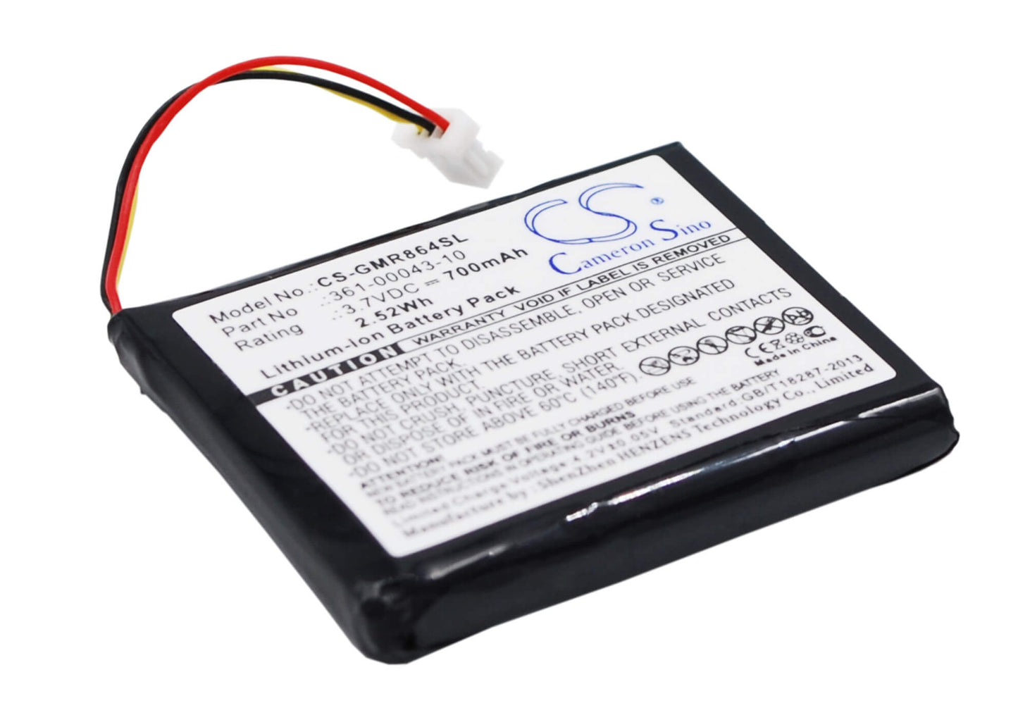 3.7V, 700mAh, Li-ion Battery fits Garmin, Delta, Delta Handheld, 2.59Wh
