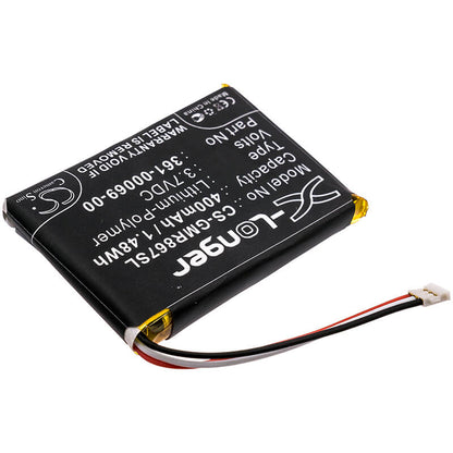 3.7V, 400mAh, Li-Polymer Battery fits Garmin, 010-11867-10, 010-11925-00, 1.48Wh