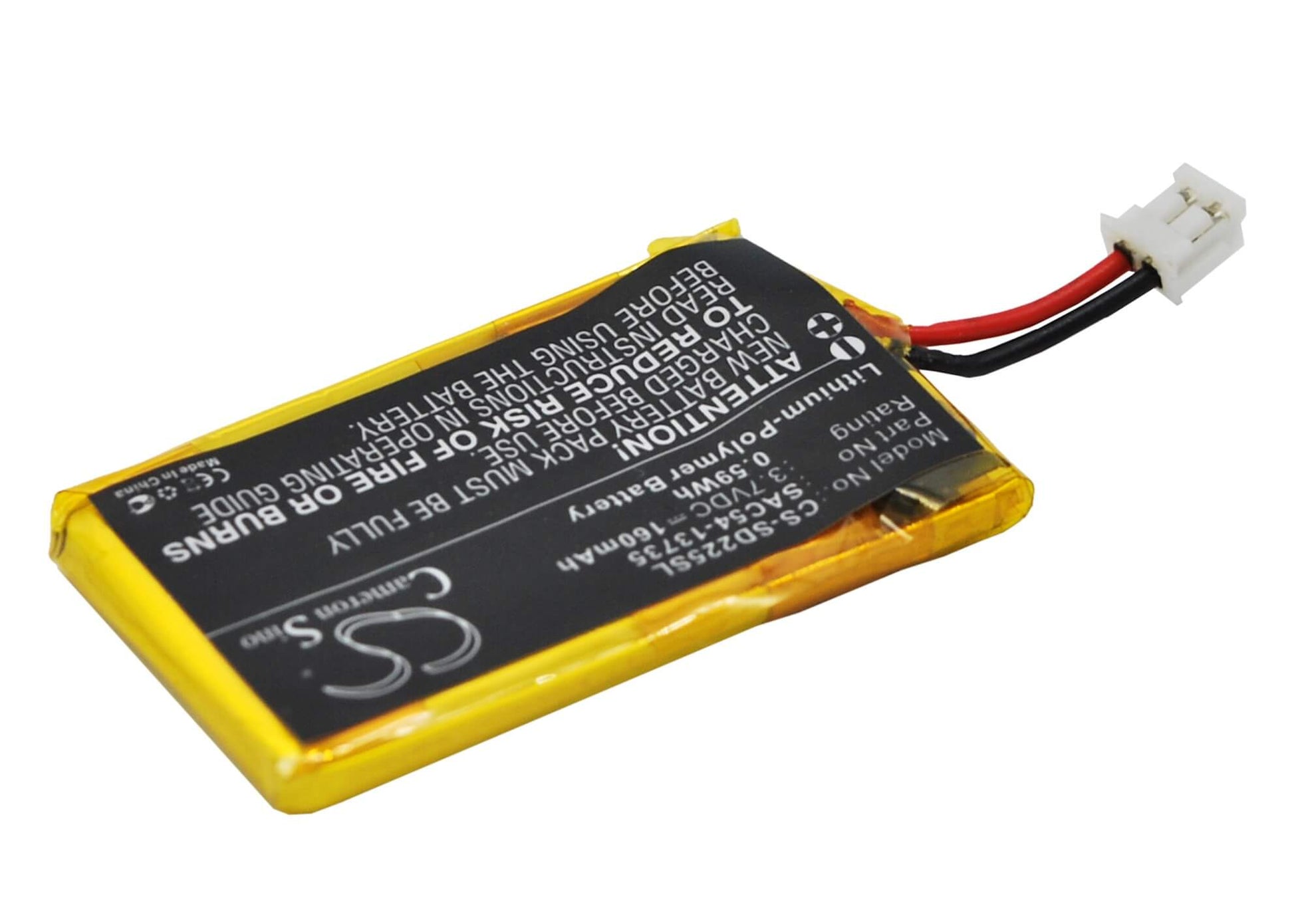 3.7V, 160mAh, Li-Polymer Battery fits Sportdog, Fieldtrainer 425, Fieldtrainer 425s, 0.592Wh