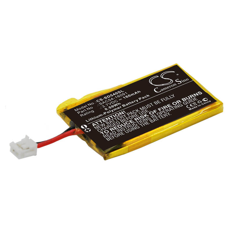 3.7V, 160mAh, Li-Polymer Battery fits Sportdog, Sbc-r Sportdog Bark Collar, 0.592Wh