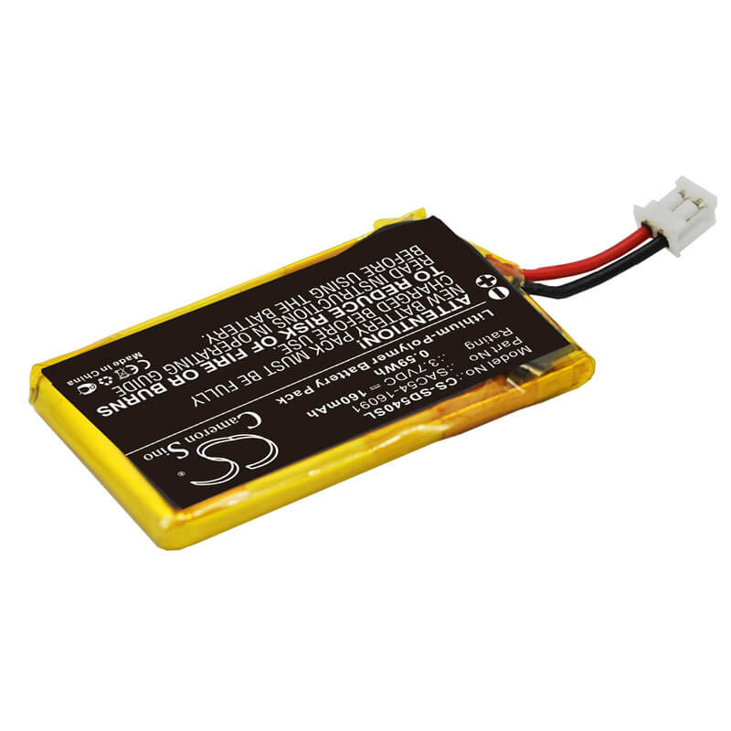 3.7V, 160mAh, Li-Polymer Battery fits Sportdog, Sbc-r Sportdog Bark Collar, 0.592Wh
