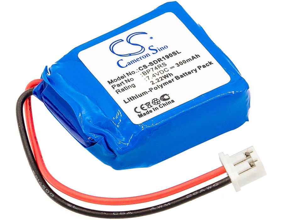 7.4V, 300mAh, Li-Polymer Battery fits Dogtra, 1900s Receiver, 1902s Receiver, 2.22Wh
