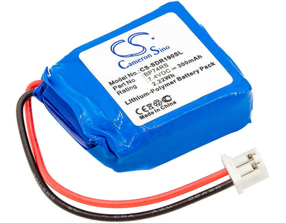 7.4V, 300mAh, Li-Polymer Battery fits Dogtra, 1900s Receiver, 1902s Receiver, 2.22Wh