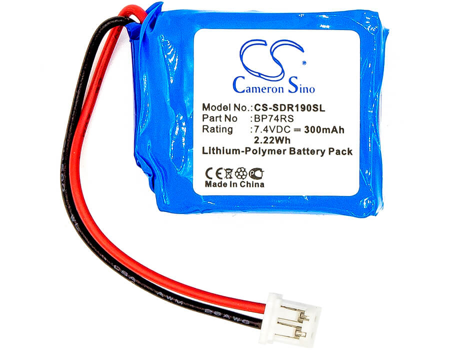 7.4V, 300mAh, Li-Polymer Battery fits Dogtra, 1900s Receiver, 1902s Receiver, 2.22Wh