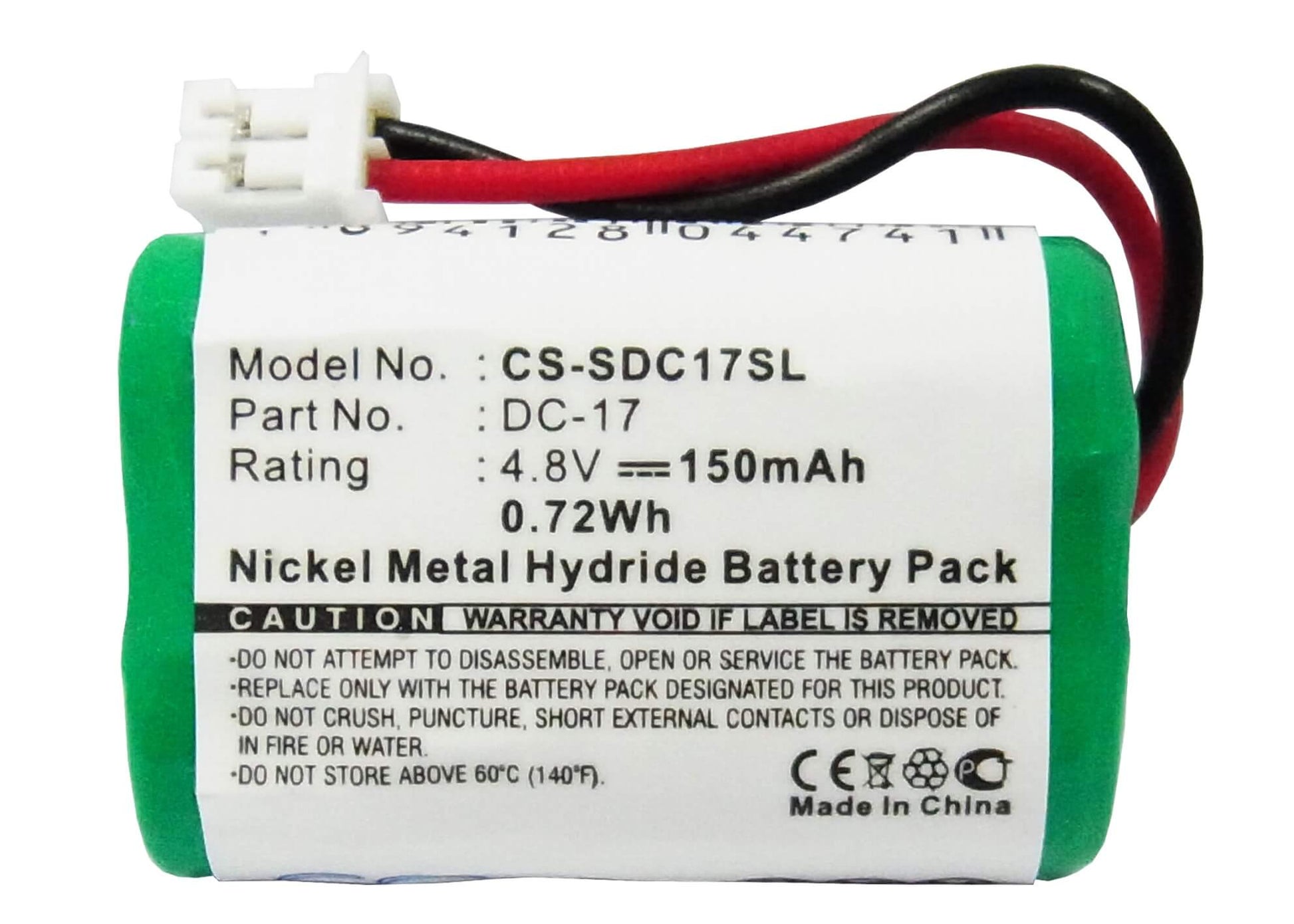 4.8V, 150mAh, Ni-MH Battery fits Petsafe, Pdt00-12470, 0.72Wh