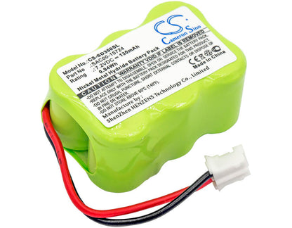 7.2V, 130mAh, Ni-MH Battery fits Sportdog, Fieldtrainer Sd-400, Fieldtrainer Sd-400s, 0.936Wh