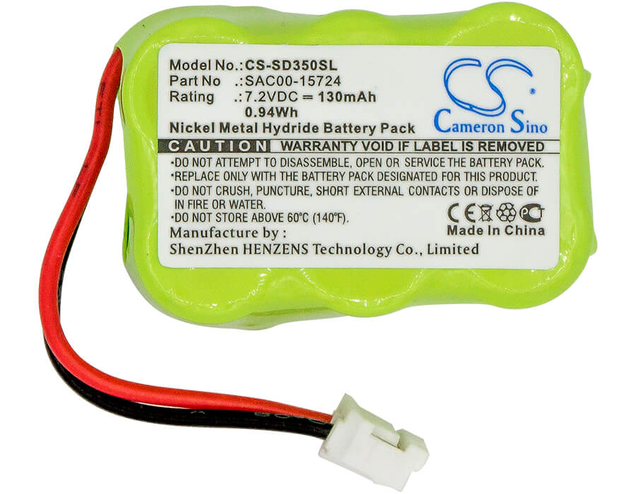 7.2V, 130mAh, Ni-MH Battery fits Sportdog, Fieldtrainer Sd-400, Fieldtrainer Sd-400s, 0.936Wh