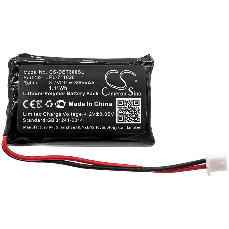 3.7V, 300mAh, Li-Polymer Battery fits Educator, 300tstransmitter, Et-300-lreceiver, 1.11Wh