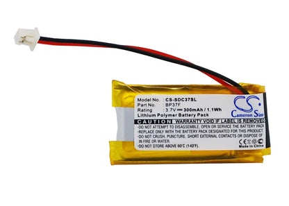 3.7V, 300mAh, Li-Polymer Battery fits Dogtra, Ef3000 Gold, Ef3000 Gold Dog Containment Sy, 1.11Wh