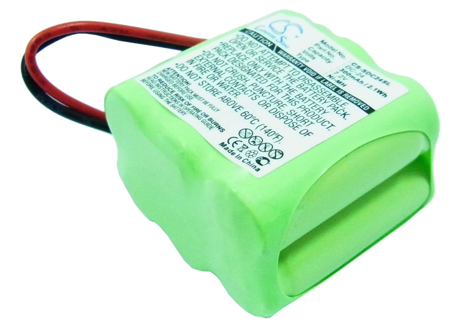 7.2V, 300mAh, Ni-MH Battery fits Kinetic, Mh330aaak6hc, 2.16Wh