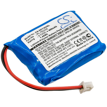 3.7V, 400mAh, Li-Polymer Battery fits Educator, Et-300-l, Et-300receiver, 1.48Wh