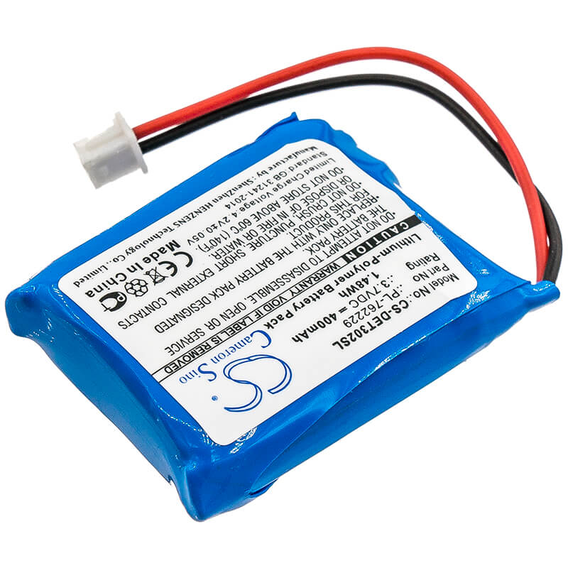 3.7V, 400mAh, Li-Polymer Battery fits Educator, Et-300-l, Et-300receiver, 1.48Wh