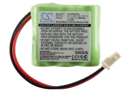 7.2V, 300mAh, Ni-MH Battery fits Dogtra, Transmitter 1100nc, Transmitter 1200, 2.16Wh