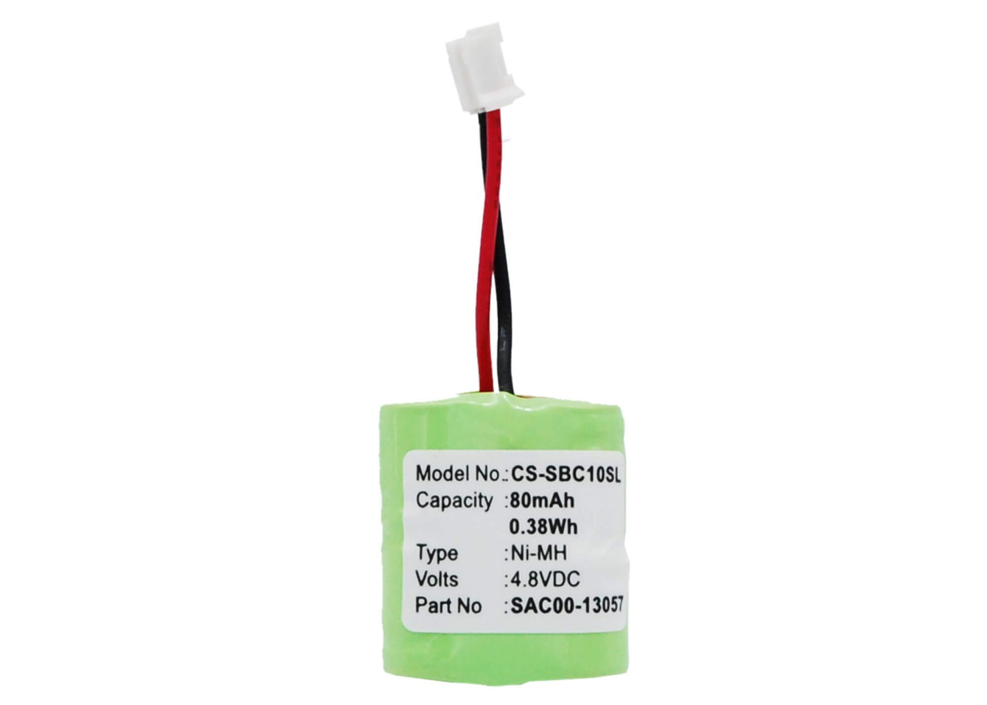 4.8V, 80mAh, Ni-MH Battery fits Sportdog, Nobark 10r, Sbc-10r Bark Collar, 0.384Wh