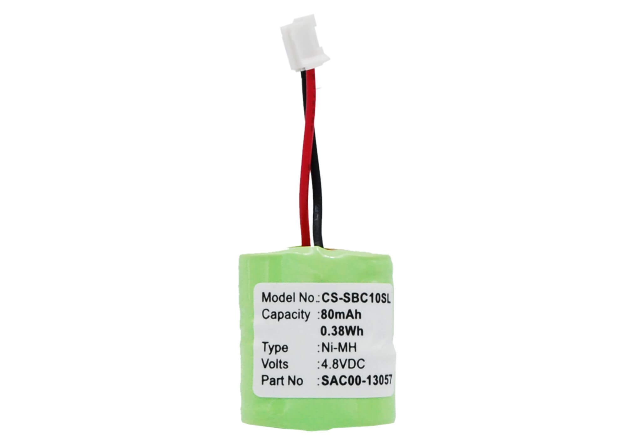 4.8V, 80mAh, Ni-MH Battery fits Sportdog, Nobark 10r, Sbc-10r Bark Collar, 0.384Wh