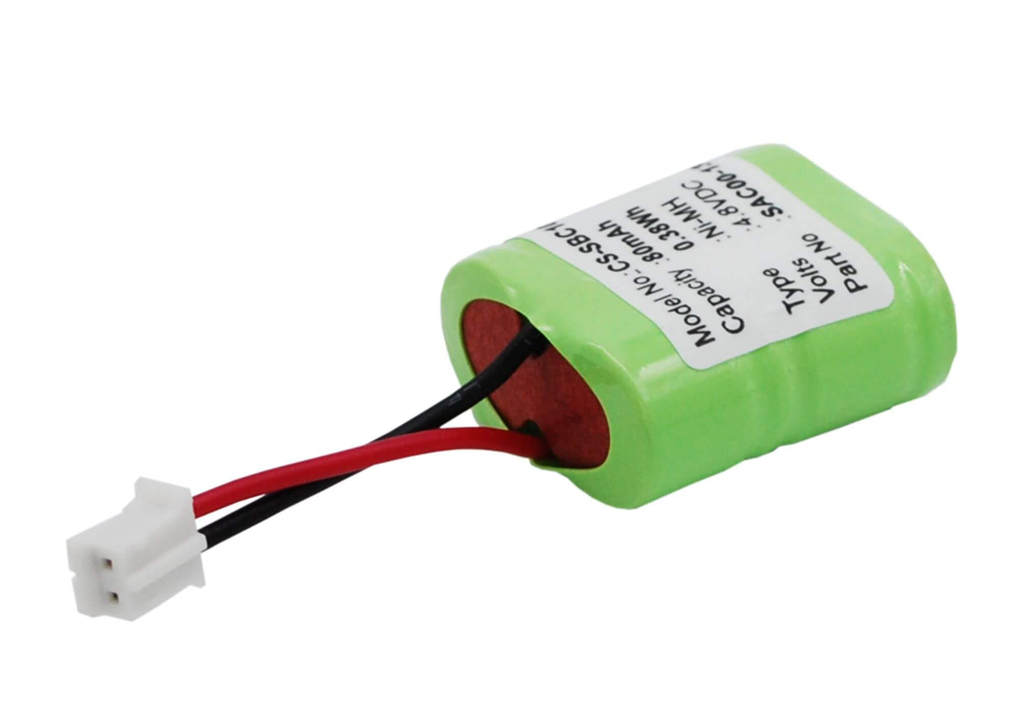4.8V, 80mAh, Ni-MH Battery fits Sportdog, Nobark 10r, Sbc-10r Bark Collar, 0.384Wh