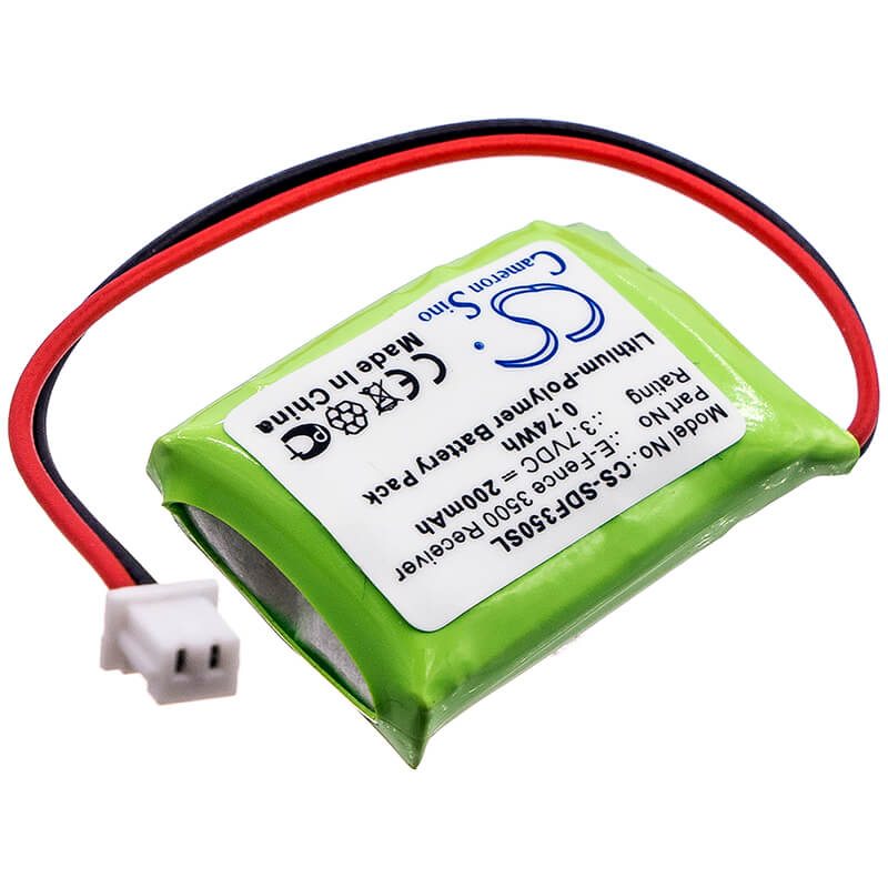 3.7V, 200mAh, Li-Polymer Battery fits Dogtra, E-fence 3500 Receiver, Ys-300 Bark Collar, 0.74Wh