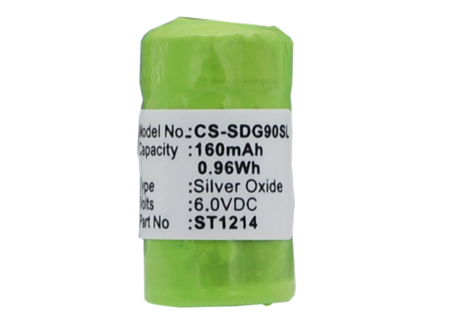6.0V, 160mAh, Silver Oxide Battery fits Dog Guard, Dg3000, Dg-3000, 0.96Wh