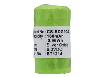 6.0V, 160mAh, Silver Oxide Battery fits Dog Guard, Dg3000, Dg-3000, 0.96Wh
