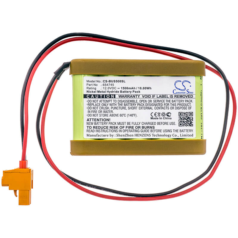 12.0V, 1500mAh, Ni-MH Battery fits Besam, Folgende Gerate Psmb-5, 18Wh