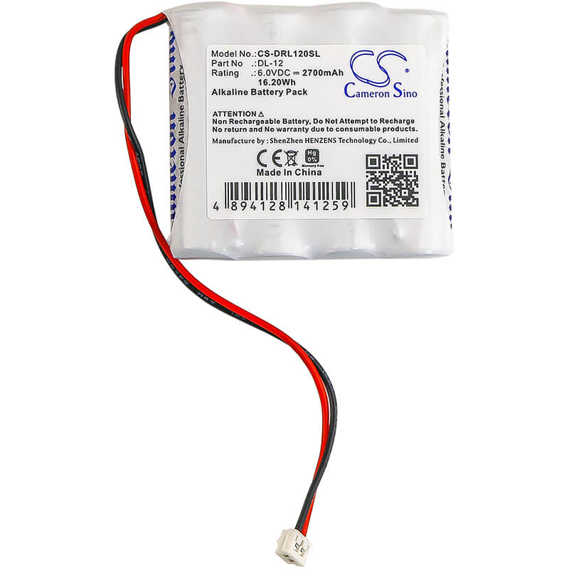 6.0V, 2700mAh, Alkaline Battery fits Interstate, Dry0201, 16.2Wh
