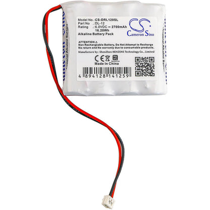 6.0V, 2700mAh, Alkaline Battery fits Interstate, Dry0201, 16.2Wh