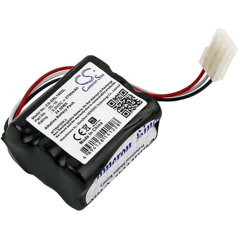 9.0V, 2700mAh, Alkaline Battery fits Unican, 502238, 5022501070, 24.3Wh