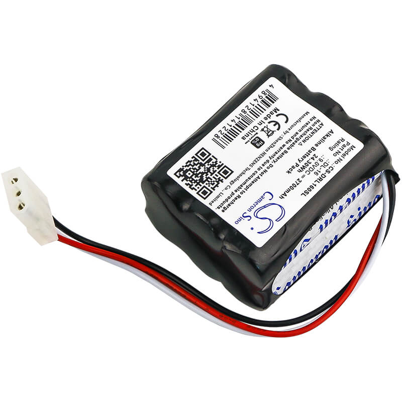 9.0V, 2700mAh, Alkaline Battery fits Unican, 502238, 5022501070, 24.3Wh