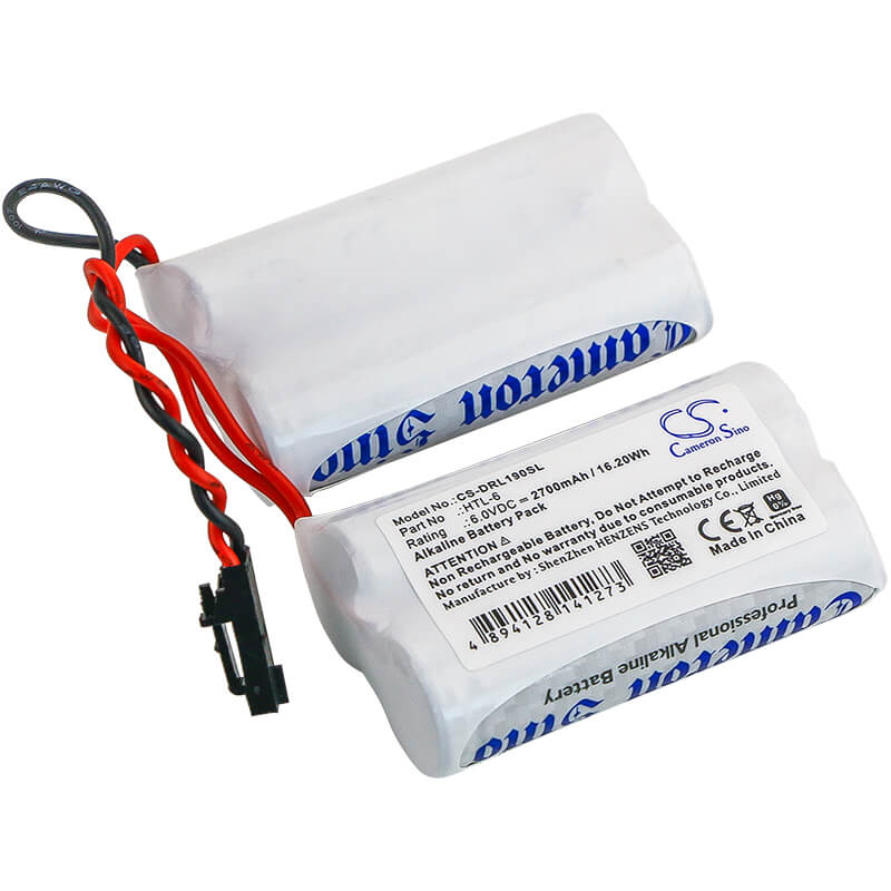6.0V, 2700mAh, Alkaline Battery fits Saflock, 6800121, S90040, 16.2Wh
