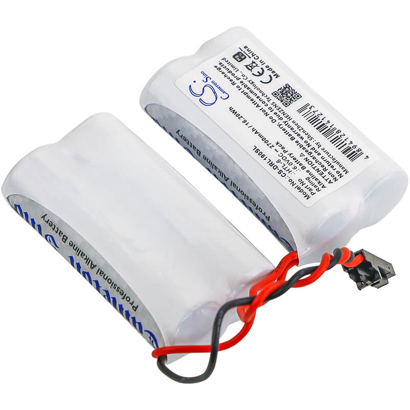 6.0V, 2700mAh, Alkaline Battery fits Saflock, 6800121, S90040, 16.2Wh