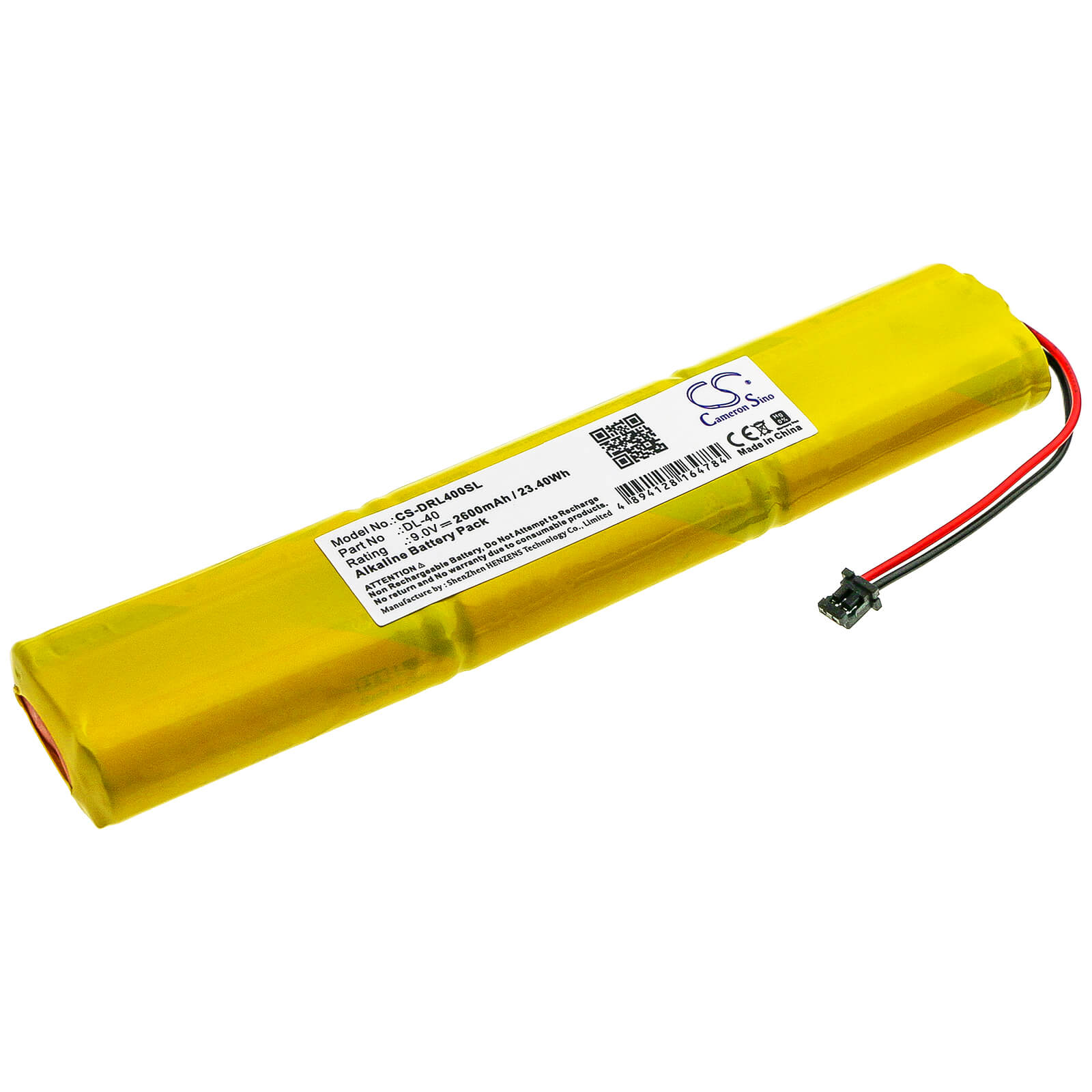 9.0V, 2600mAh, Alkaline Battery fits Best, Access Systems 11pdbb, Access Systems 30hz, 23.4Wh